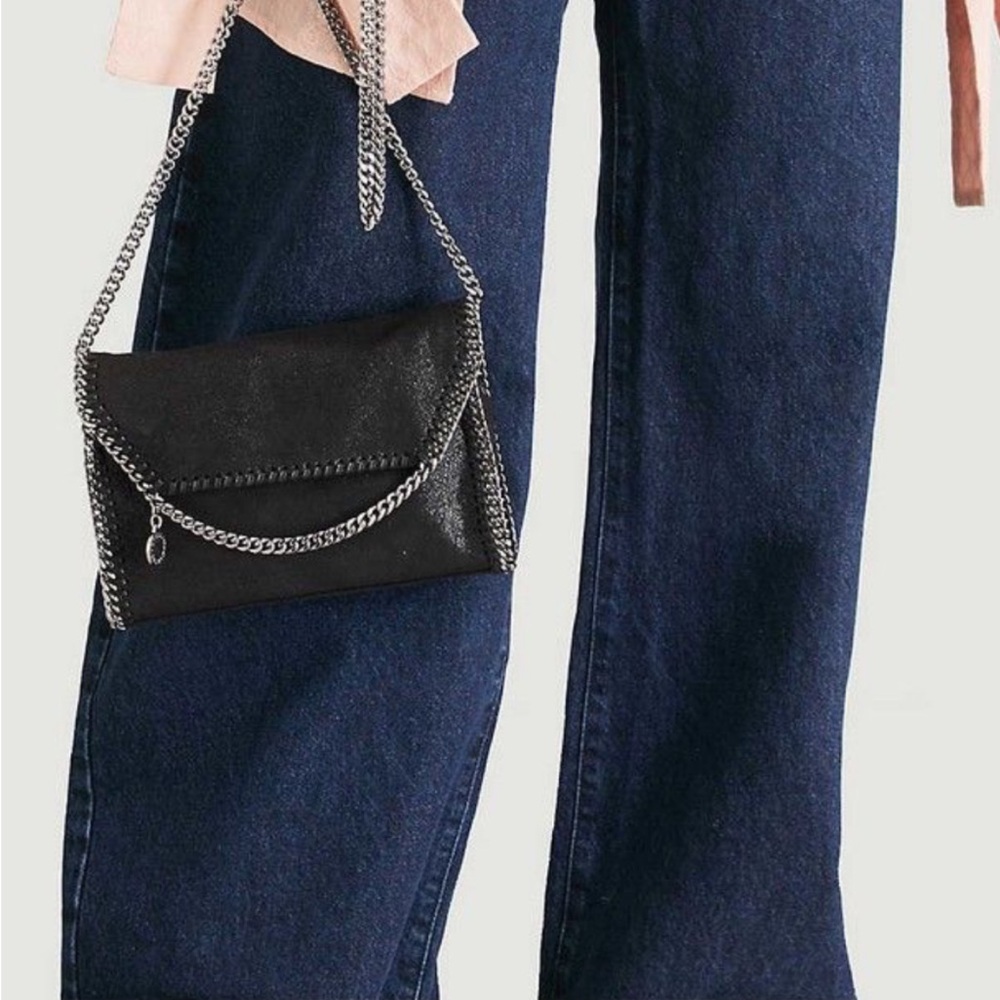 Stella McCartney Black Chain vegan Crossbody Bag - Picture 2 of 8